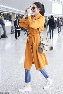 橙色大衣搭配图片,橙色大衣演绎秋冬时尚新篇章